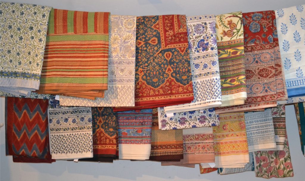 Oriental Design Block Printed Cotton Bedspreads