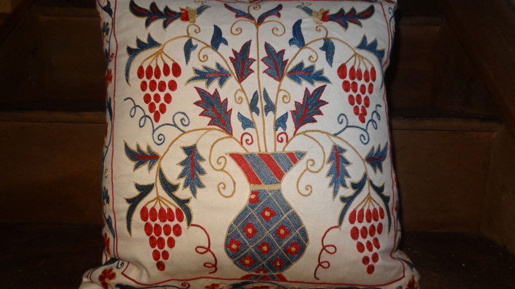 Hand stitched susani cushion