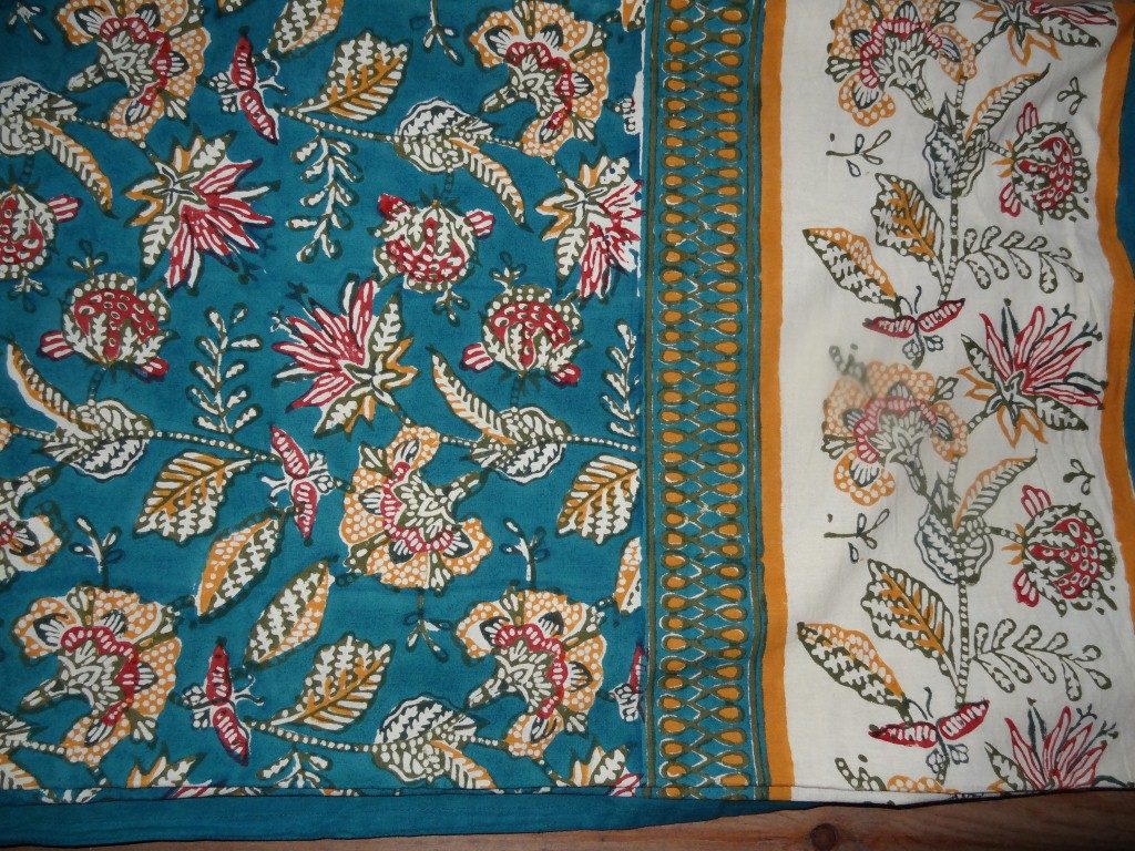 Indian block print tablecloth or bedspread