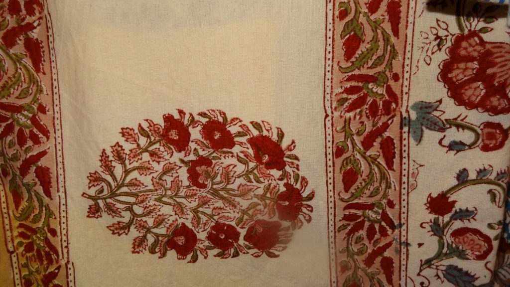 Indian block print tablecloth or bedspread